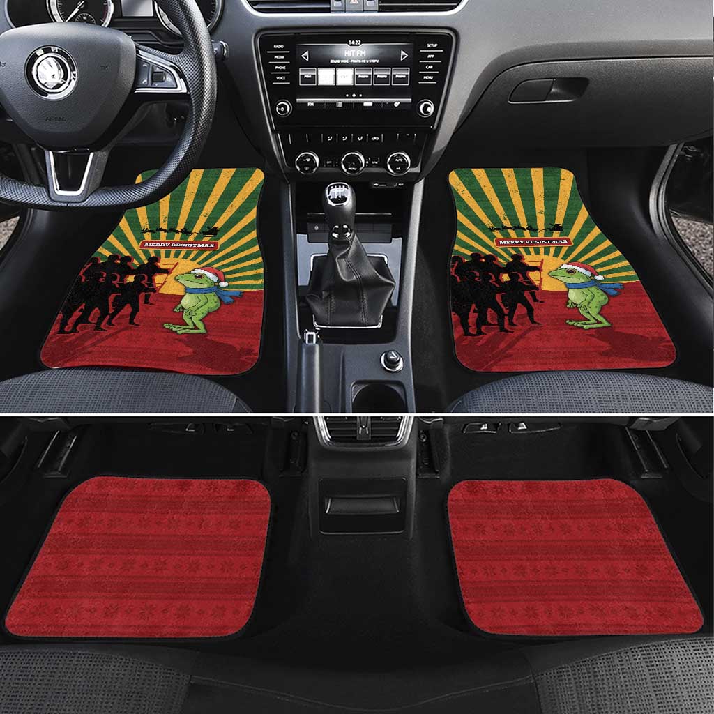 Merry Resistmas Car Mats Resist Portland Frog - Wonder Print Shop