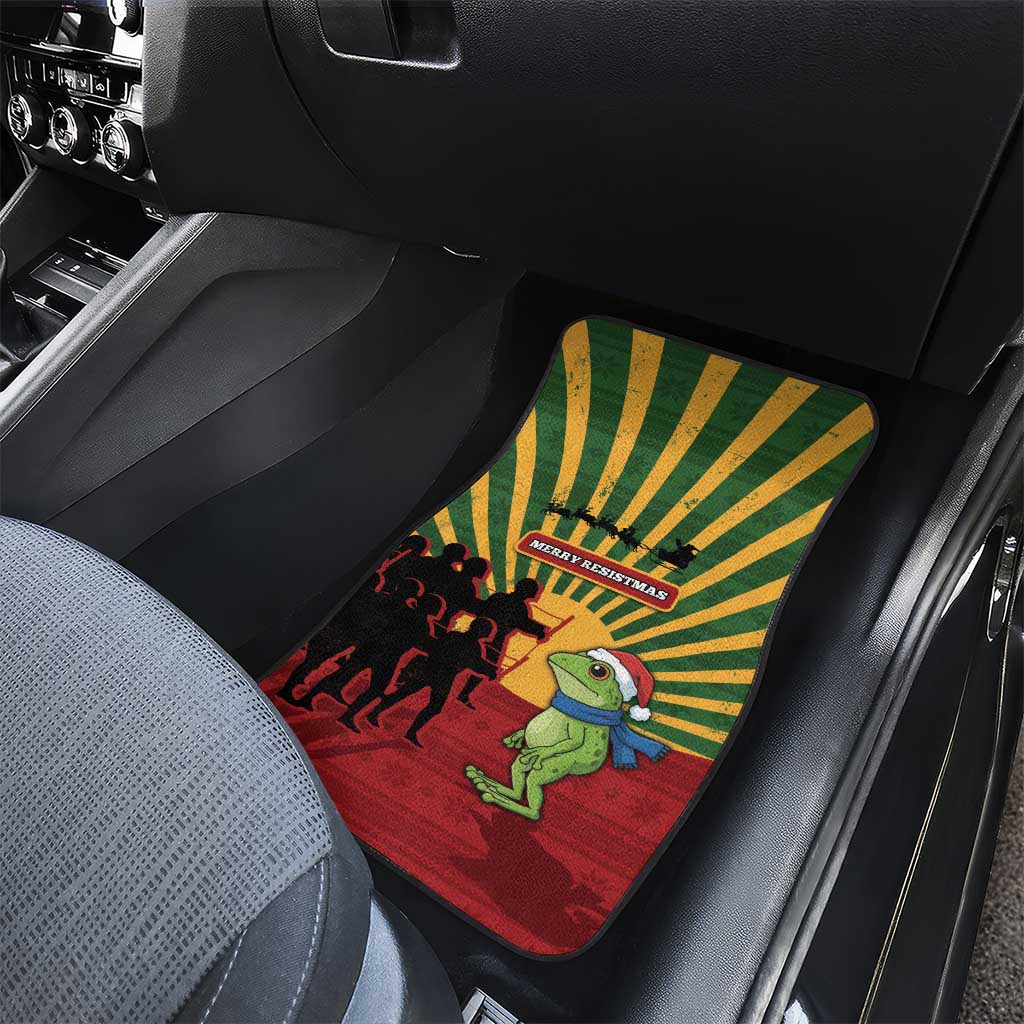 Merry Resistmas Car Mats Resist Portland Frog - Wonder Print Shop