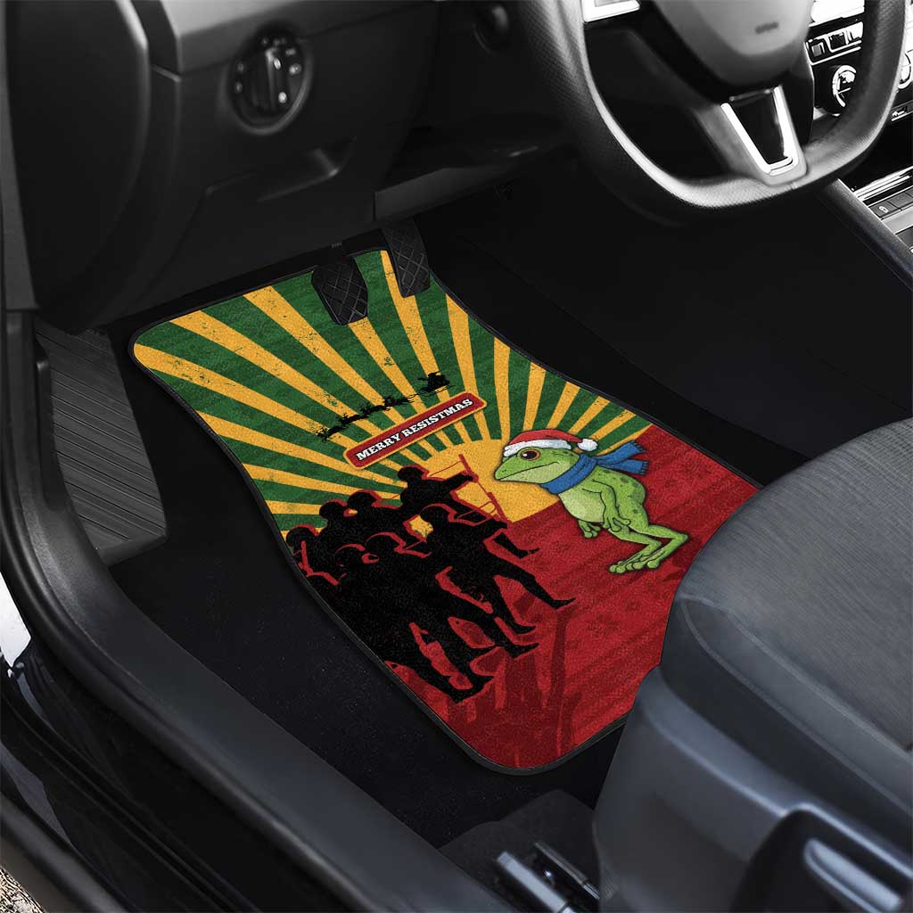 Merry Resistmas Car Mats Resist Portland Frog - Wonder Print Shop