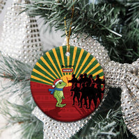 Merry Resistmas Ceramic Ornament Resist Portland Frog - Wonder Print Shop