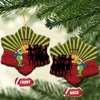 Merry Resistmas Ceramic Ornament Resist Portland Frog - Wonder Print Shop