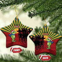 Merry Resistmas Ceramic Ornament Resist Portland Frog - Wonder Print Shop