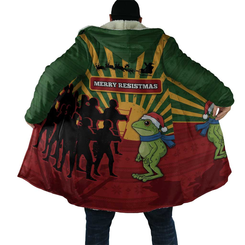 Merry Resistmas Cloak Resist Portland Frog - Wonder Print Shop
