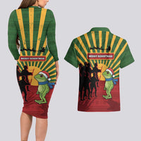 Merry Resistmas Couples Matching Long Sleeve Bodycon Dress and Hawaiian Shirt Resist Portland Frog - Wonder Print Shop