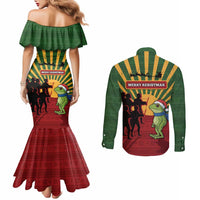 Merry Resistmas Couples Matching Mermaid Dress and Long Sleeve Button Shirt Resist Portland Frog - Wonder Print Shop