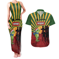 Merry Resistmas Couples Matching Tank Maxi Dress and Hawaiian Shirt Resist Portland Frog - Wonder Print Shop