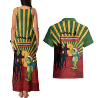 Merry Resistmas Couples Matching Tank Maxi Dress and Hawaiian Shirt Resist Portland Frog - Wonder Print Shop