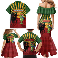 Merry Resistmas Family Matching Mermaid Dress and Hawaiian Shirt Resist Portland Frog - Wonder Print Shop