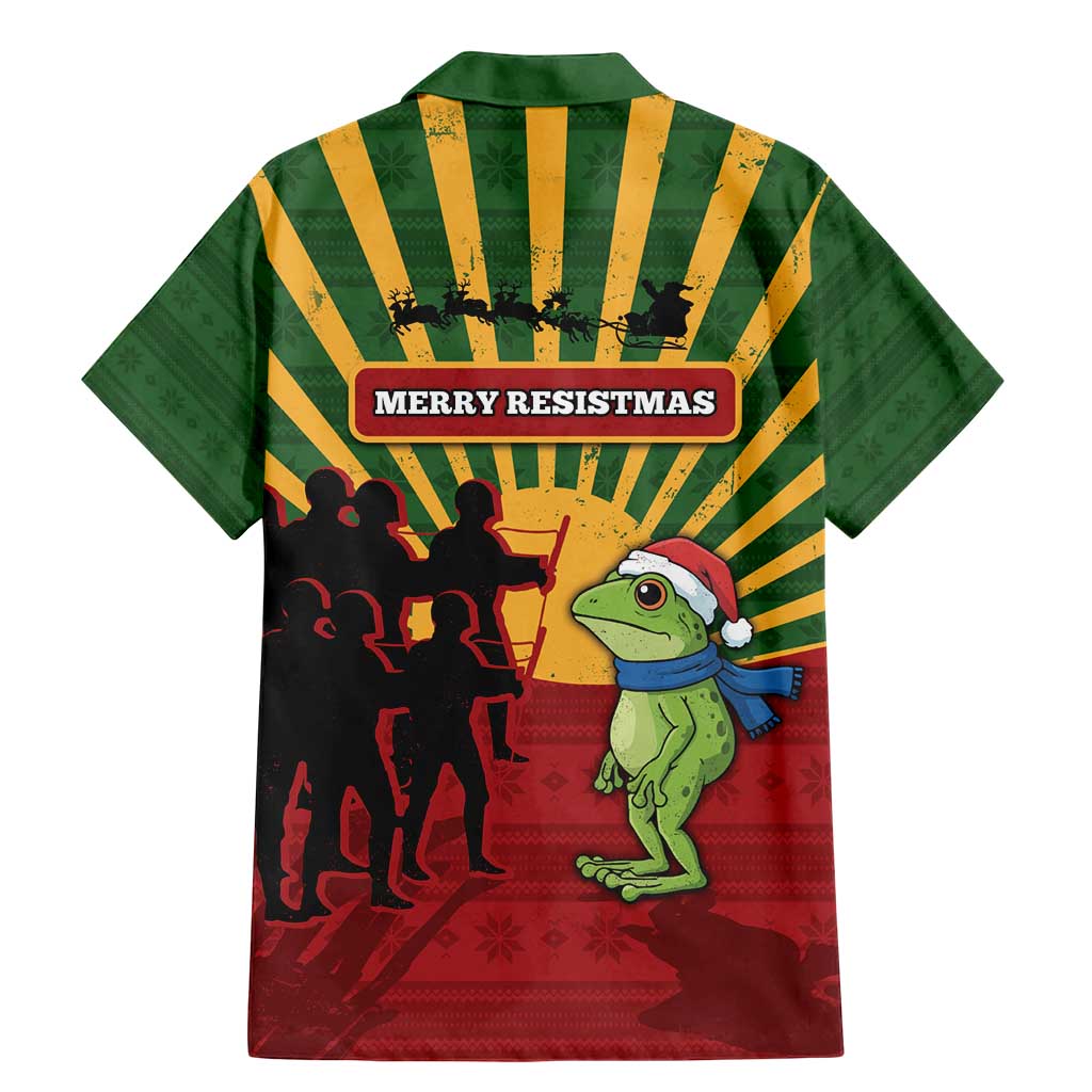 Merry Resistmas Family Matching Mermaid Dress and Hawaiian Shirt Resist Portland Frog - Wonder Print Shop