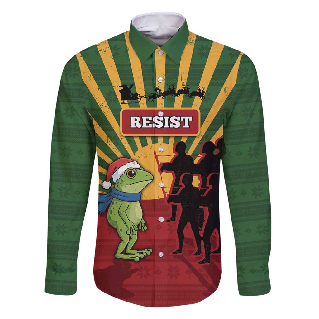 Merry Resistmas Family Matching Mermaid Dress and Hawaiian Shirt Resist Portland Frog - Wonder Print Shop