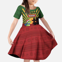 Merry Resistmas Family Matching Off The Shoulder Long Sleeve Dress and Hawaiian Shirt Resist Portland Frog - Wonder Print Shop