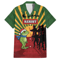Merry Resistmas Family Matching Off The Shoulder Long Sleeve Dress and Hawaiian Shirt Resist Portland Frog - Wonder Print Shop