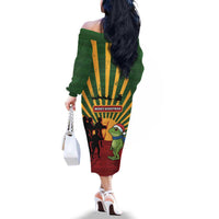 Merry Resistmas Family Matching Off The Shoulder Long Sleeve Dress and Hawaiian Shirt Resist Portland Frog - Wonder Print Shop