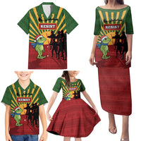 Merry Resistmas Family Matching Puletasi and Hawaiian Shirt Resist Portland Frog - Wonder Print Shop