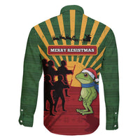 Merry Resistmas Family Matching Puletasi and Hawaiian Shirt Resist Portland Frog - Wonder Print Shop