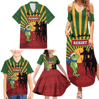 Merry Resistmas Family Matching Summer Maxi Dress and Hawaiian Shirt Resist Portland Frog - Wonder Print Shop