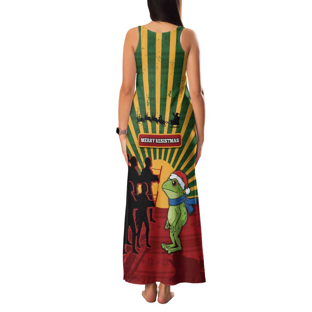 Merry Resistmas Family Matching Tank Maxi Dress and Hawaiian Shirt Resist Portland Frog - Wonder Print Shop