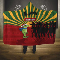 Merry Resistmas Hooded Blanket Resist Portland Frog - Wonder Print Shop