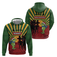 Merry Resistmas Hoodie Resist Portland Frog - Wonder Print Shop