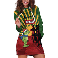 Merry Resistmas Hoodie Dress Resist Portland Frog - Wonder Print Shop