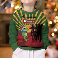 Merry Resistmas Kid Ugly Christmas Sweater Resist Portland Frog - Wonder Print Shop