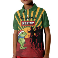 Merry Resistmas Kid Polo Shirt Resist Portland Frog - Wonder Print Shop