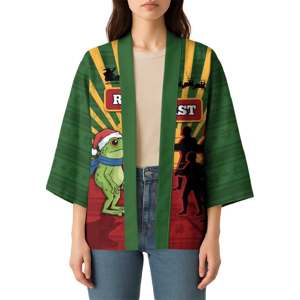 Merry Resistmas Kimono Resist Portland Frog - Wonder Print Shop