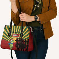 Merry Resistmas Leather Bag Resist Portland Frog - Wonder Print Shop