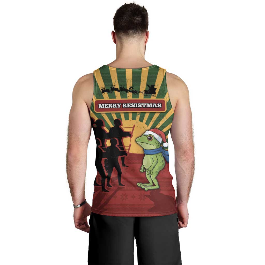 Merry Resistmas Men Tank Top Resist Portland Frog - Wonder Print Shop