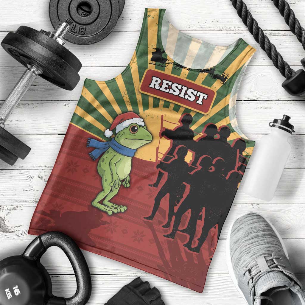 Merry Resistmas Men Tank Top Resist Portland Frog - Wonder Print Shop