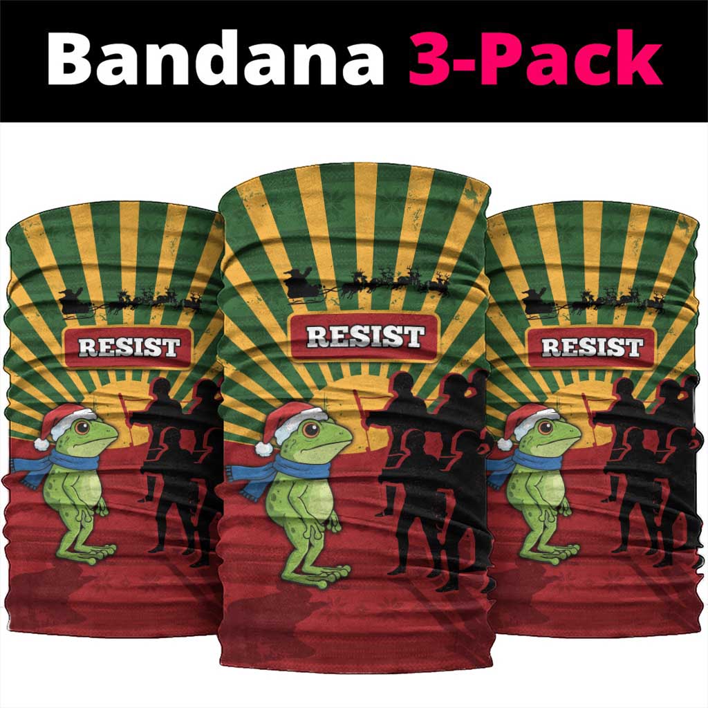 Merry Resistmas Neck Gaiter Resist Portland Frog - Wonder Print Shop