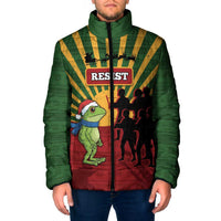 Merry Resistmas Padded Jacket Resist Portland Frog - Wonder Print Shop