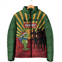Merry Resistmas Padded Jacket Resist Portland Frog - Wonder Print Shop