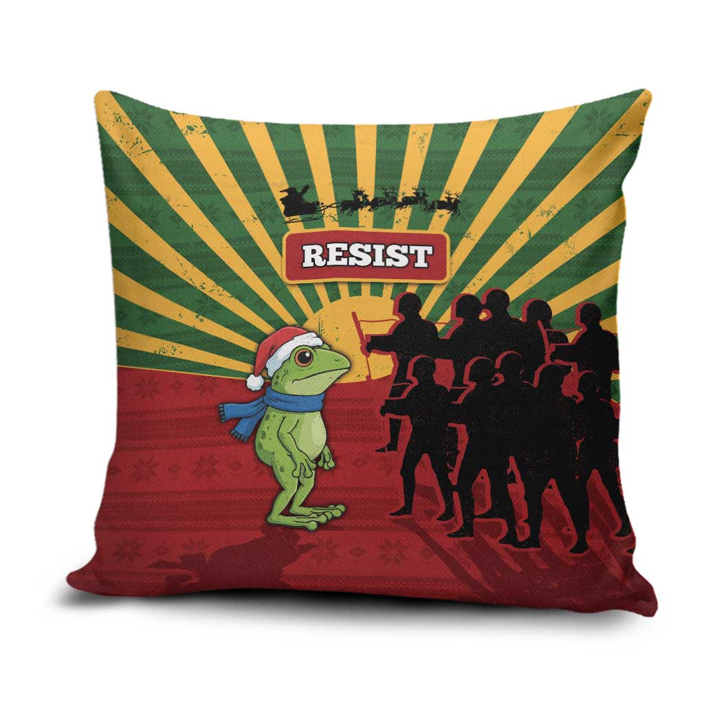 Merry Resistmas Pillow Cover Resist Portland Frog - Wonder Print Shop