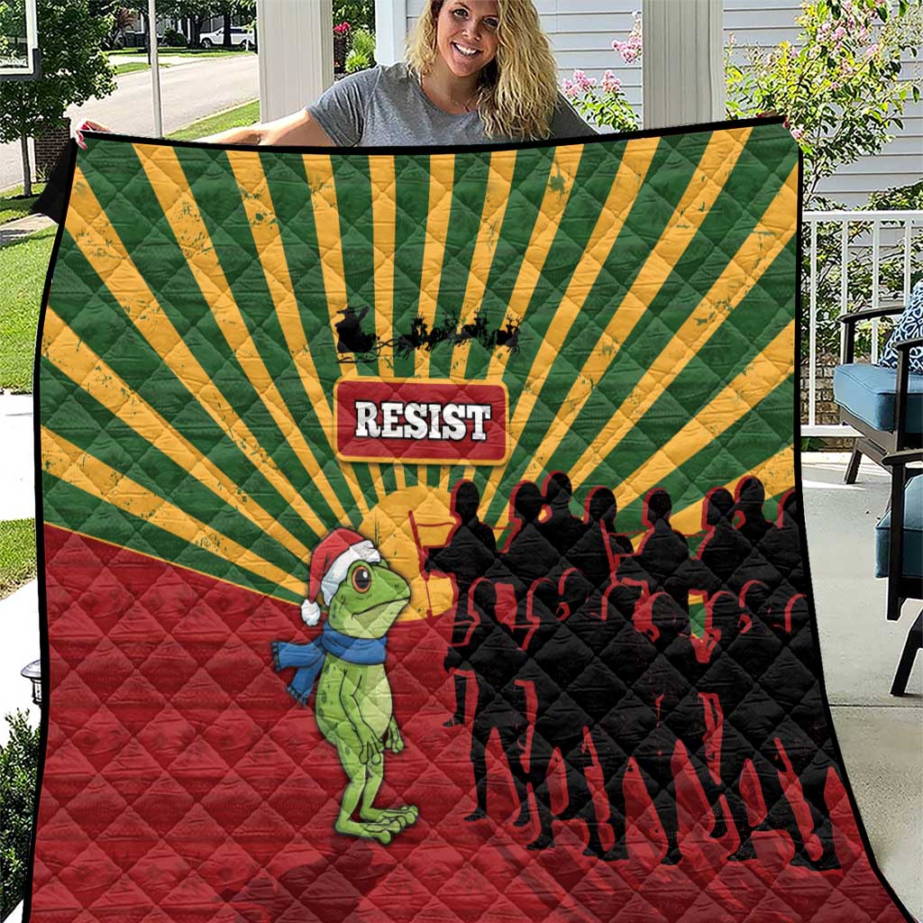 Merry Resistmas Quilt Resist Portland Frog - Wonder Print Shop
