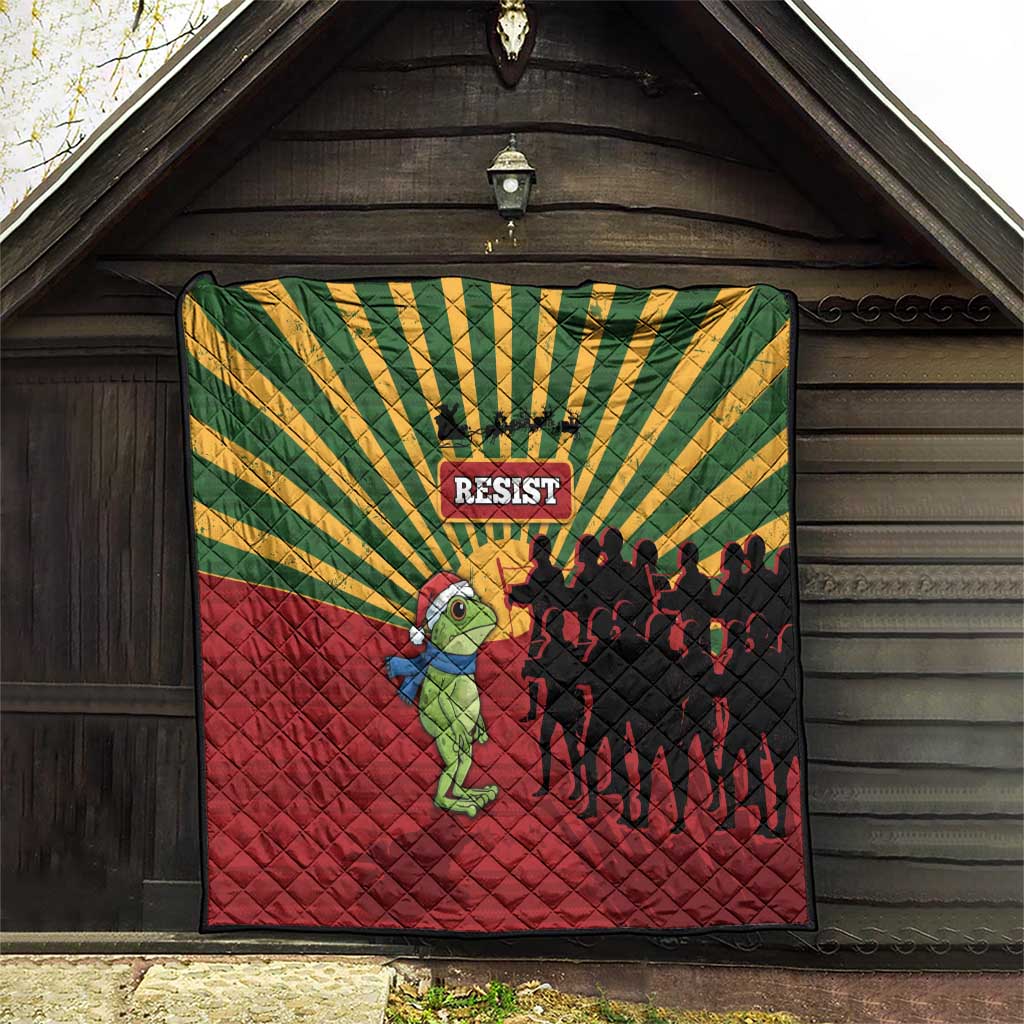 Merry Resistmas Quilt Resist Portland Frog - Wonder Print Shop