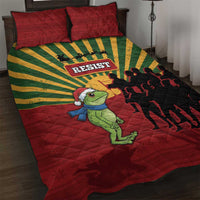Merry Resistmas Quilt Bed Set Resist Portland Frog - Wonder Print Shop