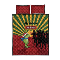 Merry Resistmas Quilt Bed Set Resist Portland Frog - Wonder Print Shop