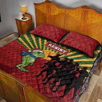 Merry Resistmas Quilt Bed Set Resist Portland Frog - Wonder Print Shop