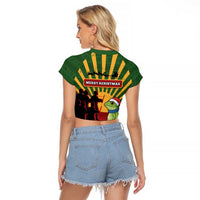 Merry Resistmas Raglan Cropped T Shirt Resist Portland Frog - Wonder Print Shop