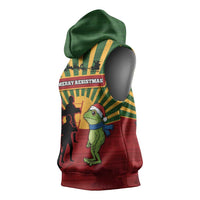 Merry Resistmas Sleeveless Hoodie Resist Portland Frog - Wonder Print Shop