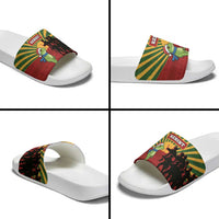 Merry Resistmas Slide Sandals Resist Portland Frog - Wonder Print Shop