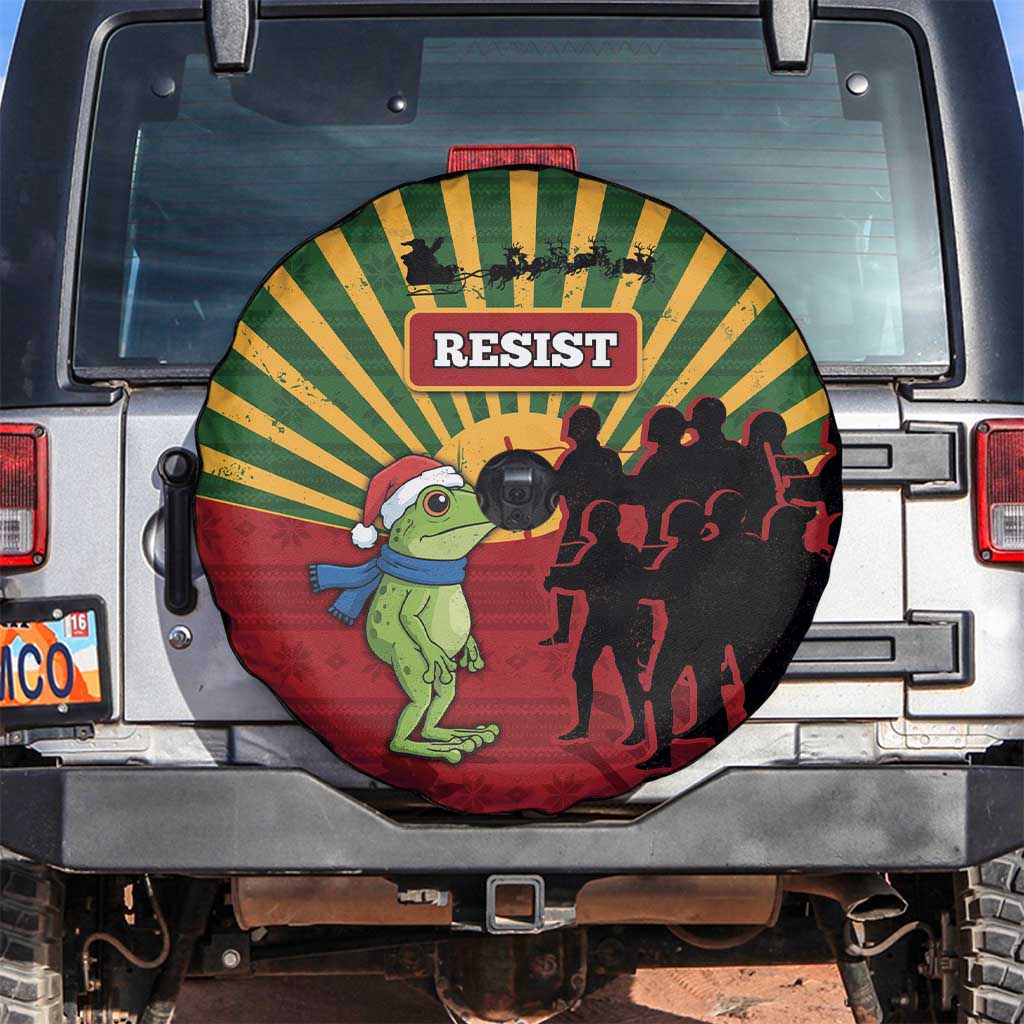 Merry Resistmas Spare Tire Cover Resist Portland Frog - Wonder Print Shop