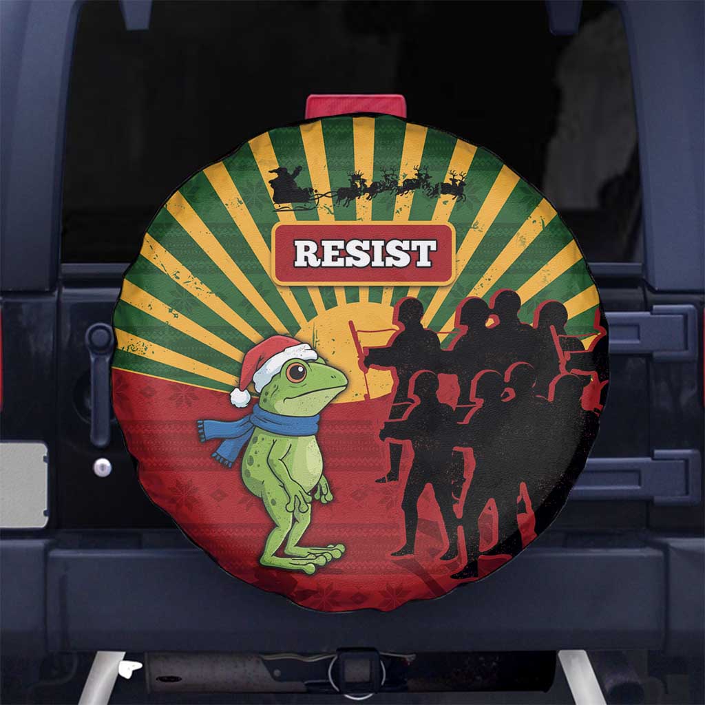 Merry Resistmas Spare Tire Cover Resist Portland Frog - Wonder Print Shop