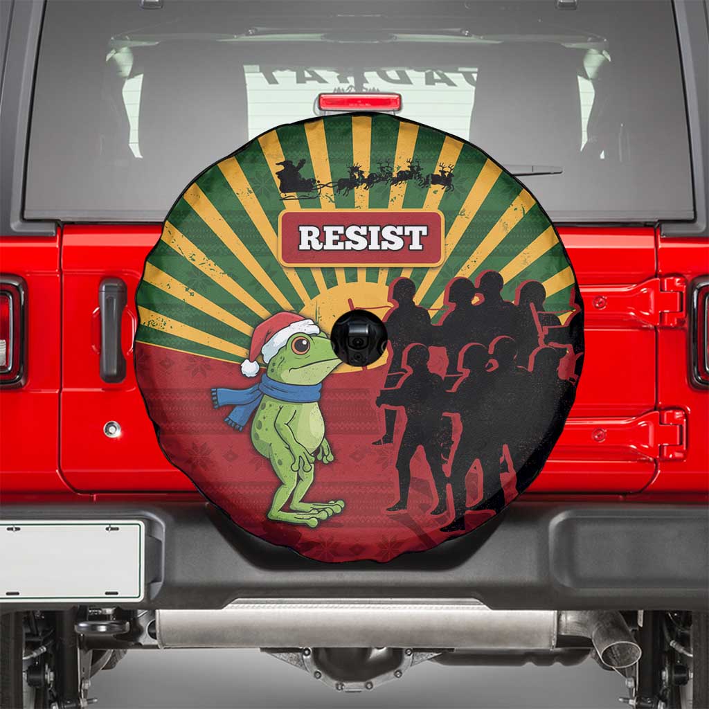 Merry Resistmas Spare Tire Cover Resist Portland Frog - Wonder Print Shop