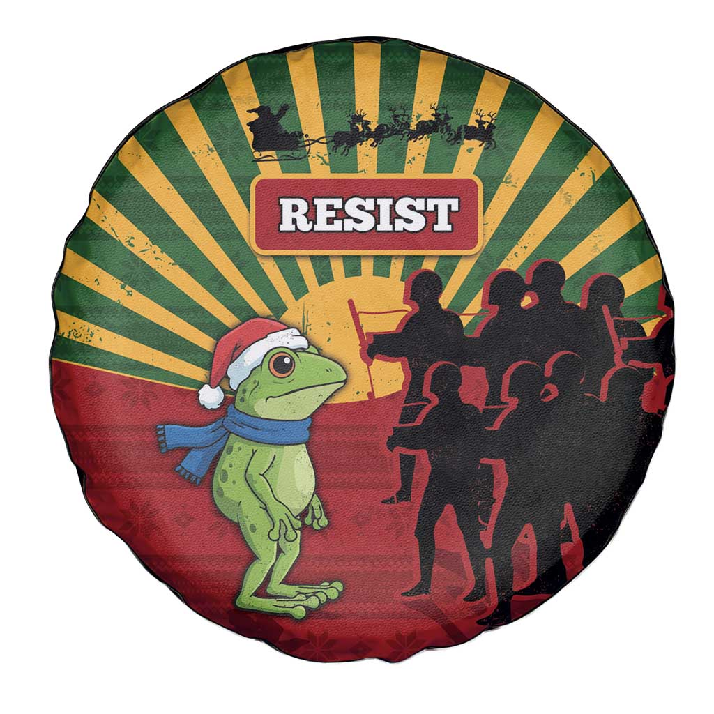 Merry Resistmas Spare Tire Cover Resist Portland Frog - Wonder Print Shop