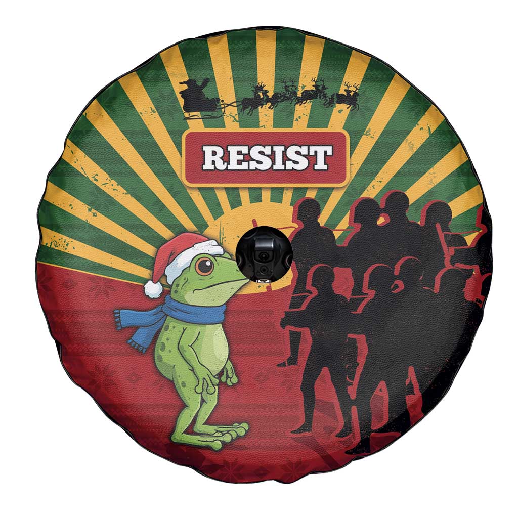 Merry Resistmas Spare Tire Cover Resist Portland Frog - Wonder Print Shop