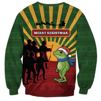 Merry Resistmas Sweatshirt Resist Portland Frog - Wonder Print Shop