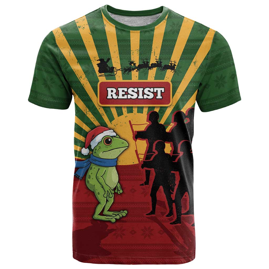 Merry Resistmas T Shirt Resist Portland Frog - Wonder Print Shop
