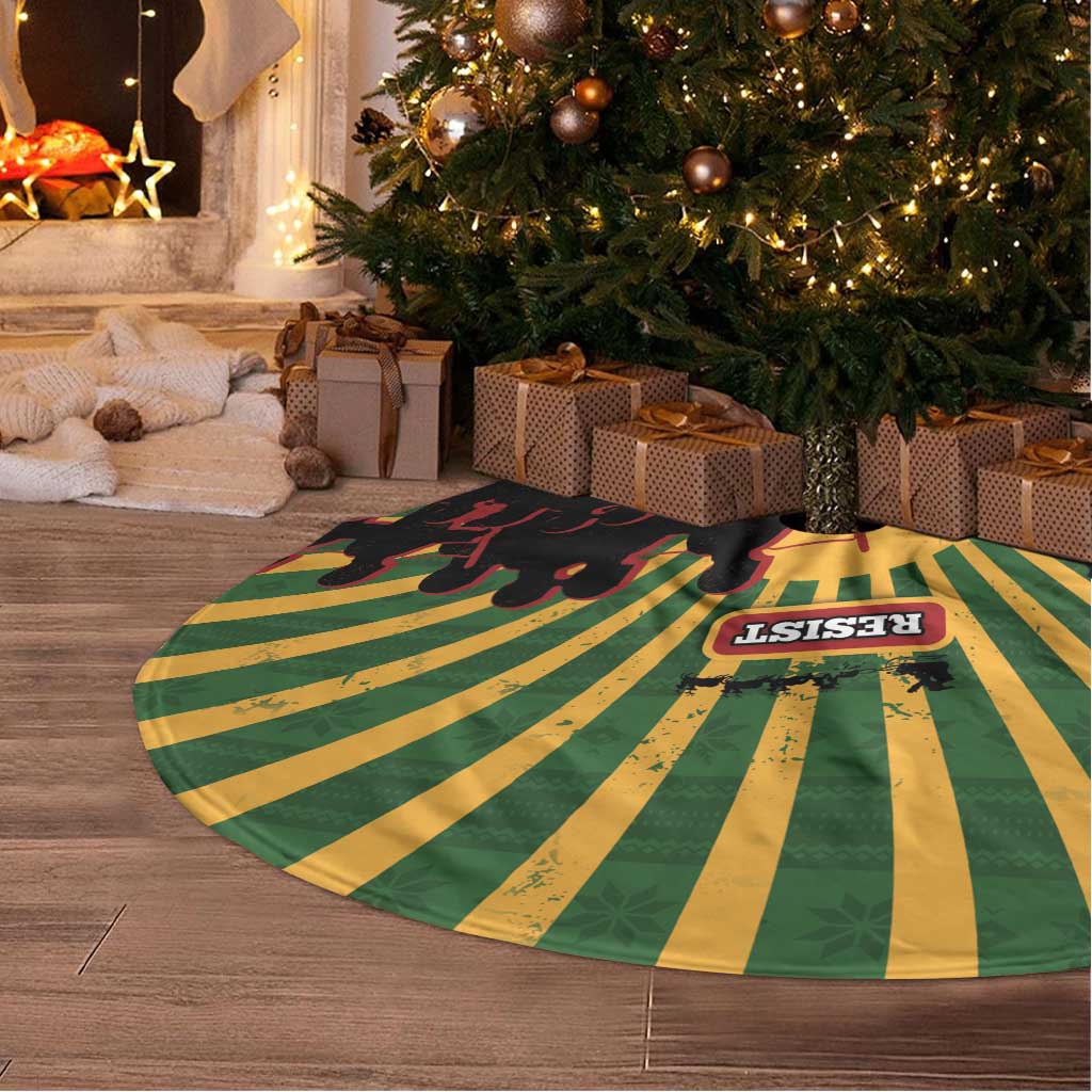 Merry Resistmas Tree Skirt Resist Portland Frog - Wonder Print Shop